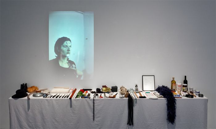 Marina Abramović. (1974) Rhythm 0 (performance artwork). 1974